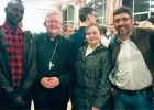 Julia with Archbishop Bernard (second from left) and lay missionaries.